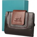 Menší luxusní kožená peněženka Marta Ponti no. B528 černo-hnědá