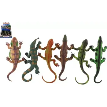 Figurka Teddies Zvířátko ještěři s přísavkou guma