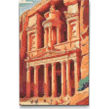 Diamantové malování Diamantové malování - Petra, Jordánsko z blízka Velikost: 20x30cm, Rámování: Pouze srolované plátno, Diamanty: Čtvercové