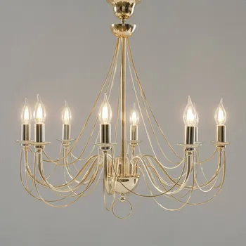Lampička Domiluce Korunový lustr Retro, zlatý, 75 cm zavěšení zlatá 8 x 40 W - Doprava zdarma