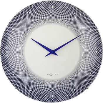 Hodiny NeXtime, Nástěnné hodiny Deep 50 bílo-modré - Formadore