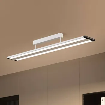 Lampička Stropní svítidlo Prios Yuela LED, DALI, 120 cm, stříbrná - Délka stropního držáku 42 cm stříbrná (RAL 9016), bílá LED 45,2 W celkem - Doprava zdarma
