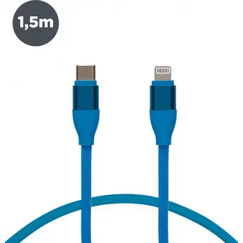 Datový kabel Contact nabíjecí a datový kabel USB-C na lightning Modrá