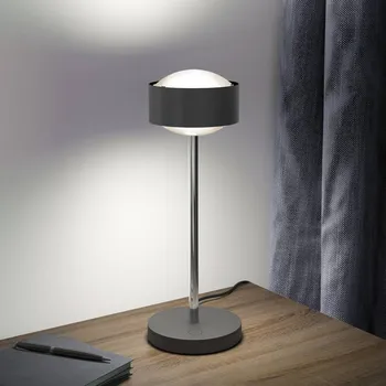 Lampička Top Light Puk! 120 Eye Table LED matné čočky antracit/chrom - Ø hlavy 12 cm; délka kabelu 240 cm antracit matný, chrom 2 x 12 W LED - Doprava zdarma