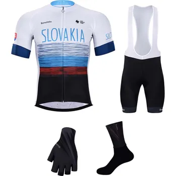 Cyklistická přilba BONAVELO Cyklistický mega set - SLOVAKIA - černá/modrá/bílá/červená