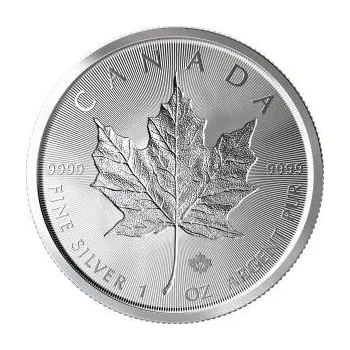 1 unce stříbrná mince Javorový list Incuse 2019