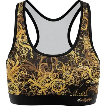 Funkční sportovní podprsenka GOLD černá - Žlutá / L