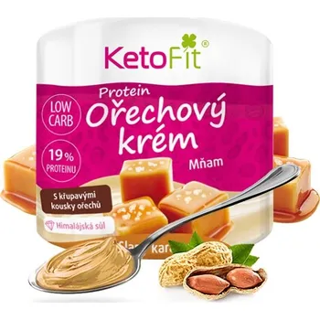 Keto dieta KetoFit Arašídový proteinový krém - slaný karamel, 500 g