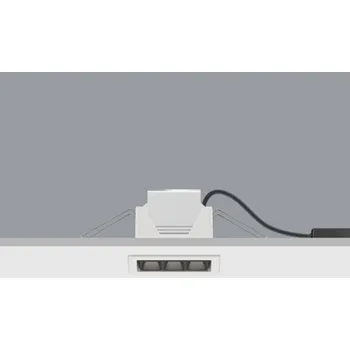 Lampička ERCO Compar wide flood bílá 12cm 10W 930 - montážní otvor - délka 10,8 cm, šířka 5 cm; tloušťka stropu - 0,1 cm až 4 cm; délka kabelu 50 cm; minimální vzdálenost k napáječi 10 cm bílá (RAL 9002) LED celkem 10 W - Doprava zdarma