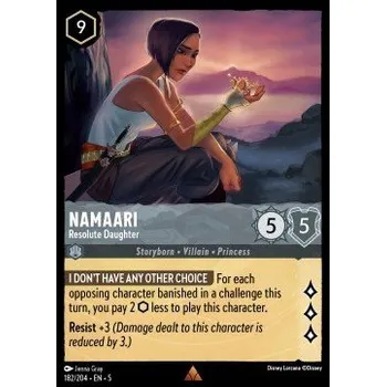 Sběratelská karetní hra Lorcana SSK 182/204 Namaari - Resolute Daughter - Shimmering Skies Stav: Near Mint, Verze: NORMAL