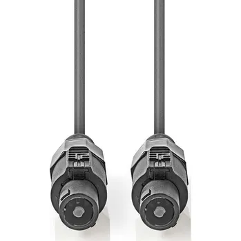 Audio kabel Nedis repro kabel speakon 2-pin zásuvka - speakon 2-pin zásuvka, 2x 1.5 mm2, 10 m (COTG16000GY100)