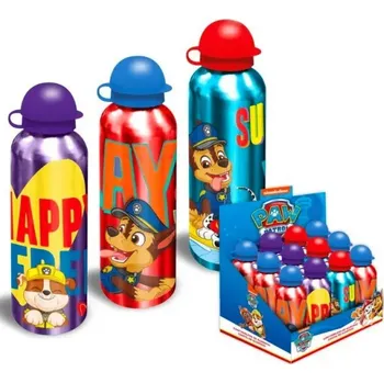 Láhev KIDS LICENSING Hliníková láhev na pití PAW PATROL/fialová, 500ml, PW19760