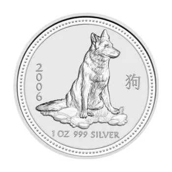 10 kilogram stříbrná mince Austrálie Lunar I pes 2006