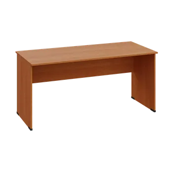 Psací stůl EPL 17 - 16 stůl kancelářský, dřevěná podnož, deska 18 mm, široký 1600 mm, olše jantar