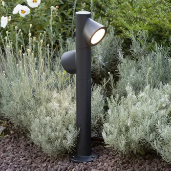 Venkovní osvětlení Martinelli Luce Bruco osvětlení cesty 2zdroje 79cm - Ø nohy 13 cm antracitová, opálová 2 x 8 W LED - Doprava zdarma