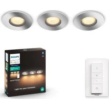 Bodové svítidlo Hue WA Adore koupelnové zápustné LED svítidlo SET3x5W 350lm 2200-6500K IP44 lesklý chrom + ovladač