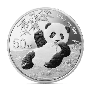 150 gramů stříbrná mince China Panda 2020 proof