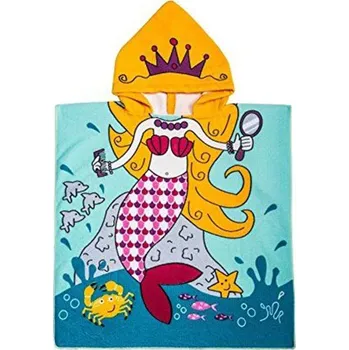 Dětská osuška, pončo s kapucí ARIEL žlutá