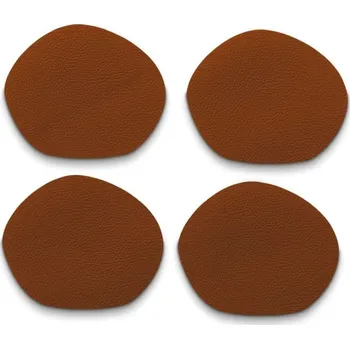 Podložka pod hrnec KELA Podtácky Stone PU kůže hnědá 4 kusy 12,0x10,0x0,2cm KL-12654
