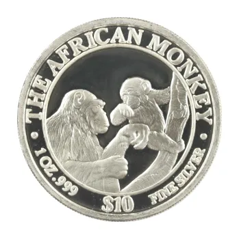 1 unce stříbrná mince Somali Republic African Monkey 1999