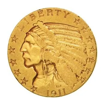 5$ zlatá mince Indianer