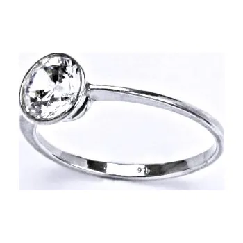 Prsten Stříbrný prsten čirý zirkon - T1127 (Stříbrný prsten se zirkonem)