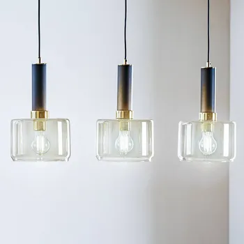 Jupiter Závěsné světlo Viva, kouřové/černé/mosazné, 3 žárovky kouřově šedá-průhledná, černá, mosazná 3 x 60 W - Doprava zdarma