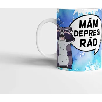 Hrnek Mám depresi rád - Černá
