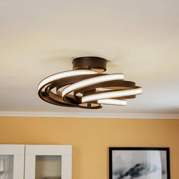 Domiluce LED stropní světlo Zoya v matné černé černá LED 57,3 W celkem - Doprava zdarma