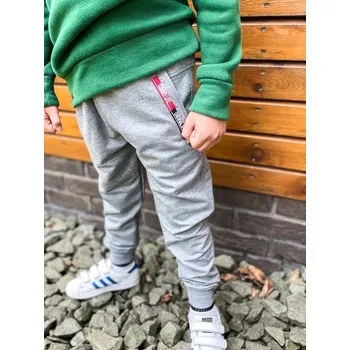 Dívčí oblečení Pohodlné sportovní tepláky v šedé barvě, Velikost 7-8 roků