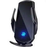 JP držák s bezdrátovým nabíjením, automatickým senzorem a magnetickými adaptéry CH01, Qi, 15W, černý