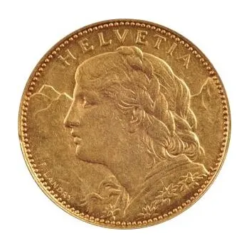 10 švýcarský Frank zlatá mince Vreneli