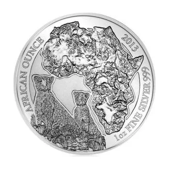 1 unce stříbrná mince Rwanda Gepard 2013