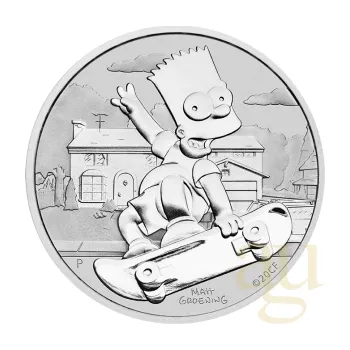 1 unce stříbrná mince Tuvalu Bart Simpson 2020
