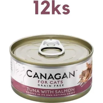 Pro kočku Canagan Cat konzerva Tuňák a Losos 12 x 75 g