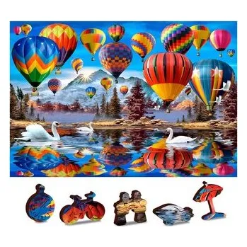 Dětské zboží WOODEN CITY Dřevěné puzzle Klidné cestování 2v1, 600 dílků EKO