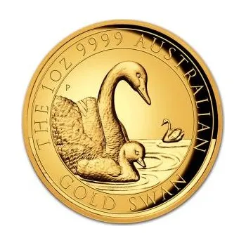 1 unce zlatá mince Austrálie Schwan 2019 - High Relief - leštěná deska