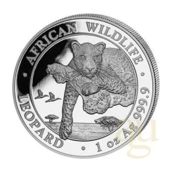1 unce stříbrná mince Somálsko African Wildlife Leopard 2020