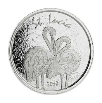 1 unce stříbrná mince EC8 St. Lucia - Flamingo 2018