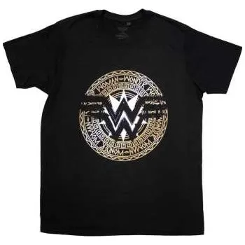 Merch Dc Comics: Dc Comics Unisex T-shirt: Wonder Woman Gold Circle (large) L