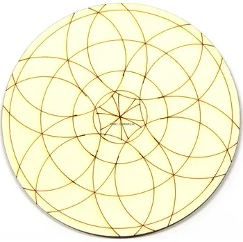 Stavební deska Výřez z překližky, O112, antistresový, MANDALA IV., 9,7cm, 1ks