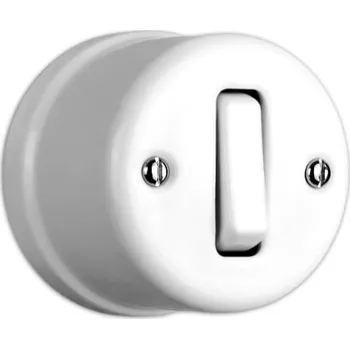 vypínač Elhard Nástěnný keramický vypínač s kolébkou č.1, bílý