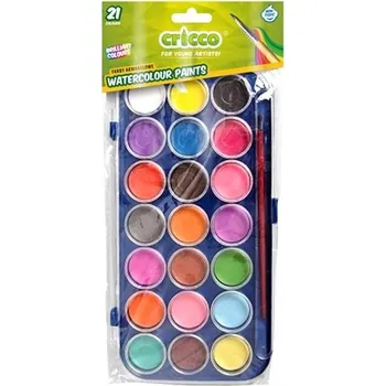 Vodová barva Cricco Vodové barvy Cricco, 21 barev + štětec