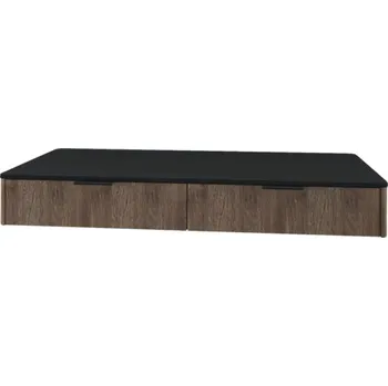 Koupelnový nábytek Koupelnová skříňka pod umyvadlo Devo Lotos bronzová/černá 120 x 16 x 53 cm LF-SUW2S120x16-F115