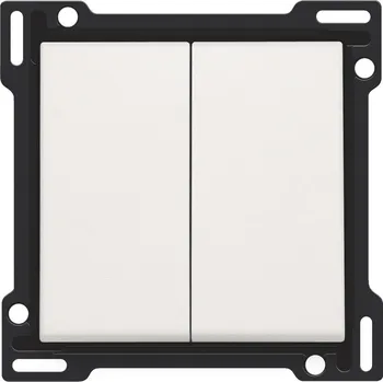 vypínač 2x 1/2 Kolébka-WHITE NIKO 101-61505