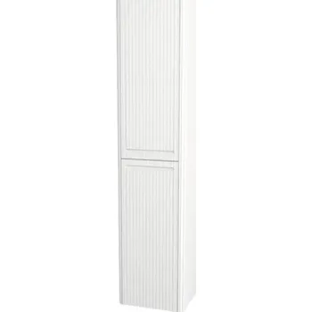 Koupelnový nábytek Koupelnová skříňka vysoká Devo Gloria 2.0 bílá matná 45 x 165 x 26 cm GL2-S2DLE45-2-F83