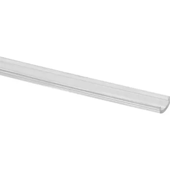 Krycí profil pro LED pásky Krycí profil pro LED pásky, U=24x24, "nacvaknout" dovnitř, délka 2500 mm, plast, ojíněná
