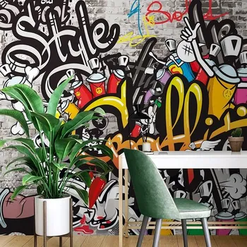 Tapeta Dovido Tapeta barevné graffiti Oranžová