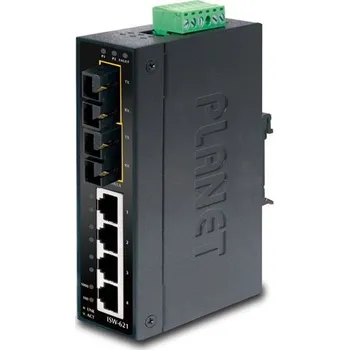 Switch PLANET ISW-621S15 síťový přepínač Nespravované L2 Fast Ethernet (10/100) Černá
