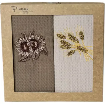 Utěrka Vyšívané vaflové Utěrky - dárková sada 2 ks č.7